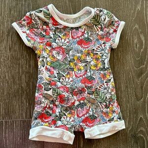 The Simple Seed Floral Baby Bamboo Romper Outfit